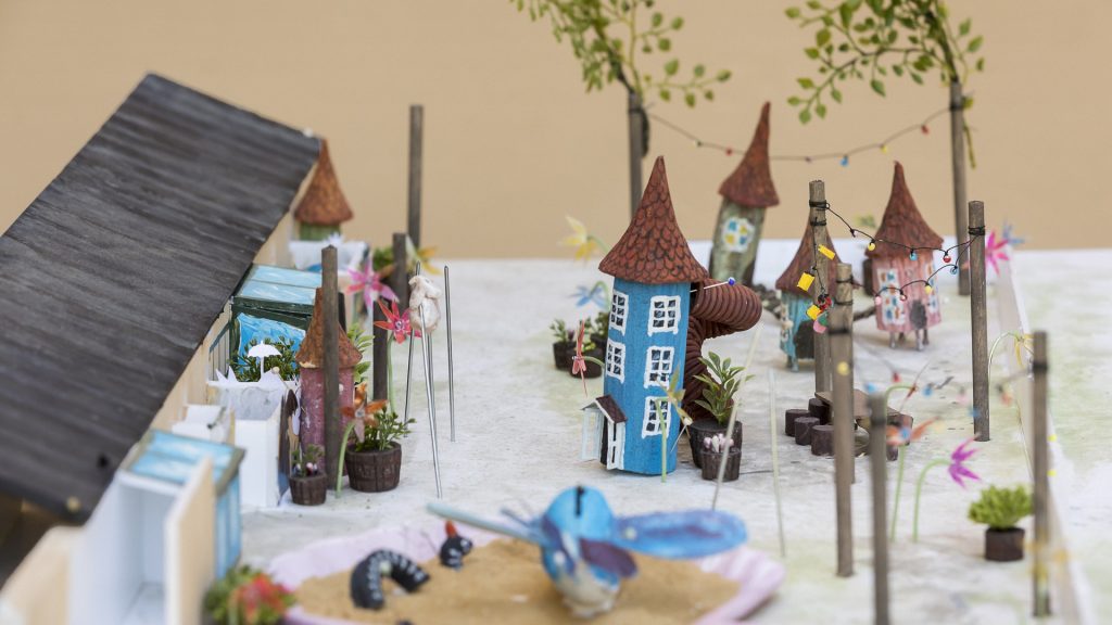 A miniature model of the Moomin playground